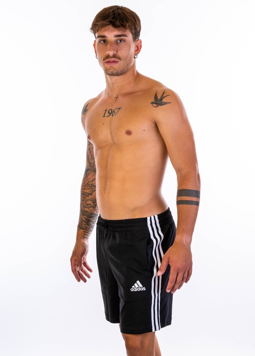 ADIDAS - PANTALONCINO/SHORT - AEROREADY ESSENTIALS 3-STRIPES - GK9988 -  BLACK | eBay