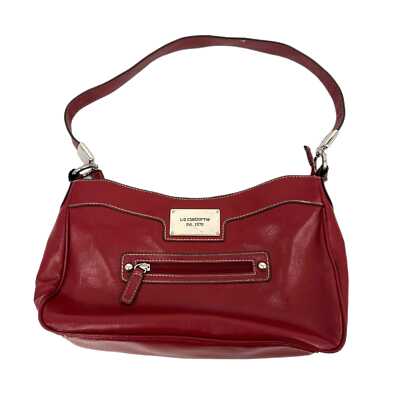 Liz Claiborne Red Faux Leather Shoulder Bag Small Size