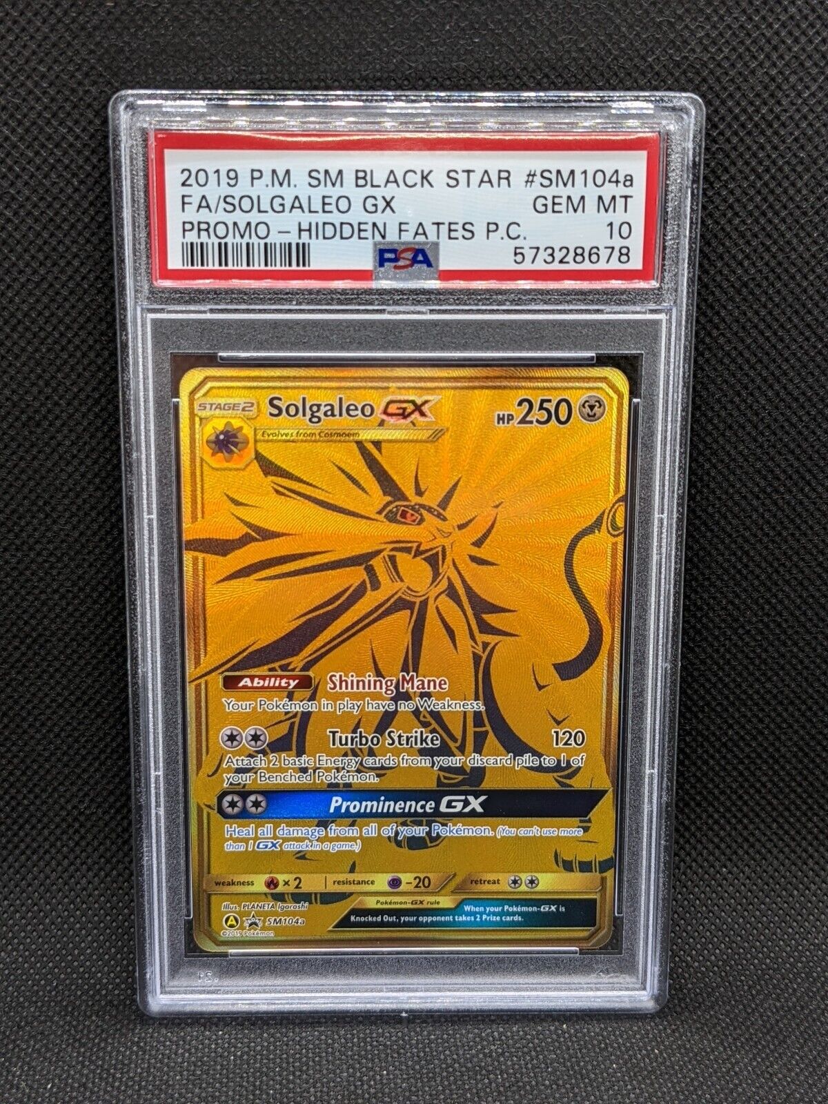 Carta Pokémon Tcg: Solgaleo-gx Sm104a Gold Português + Brind em