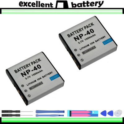 2x NP-40 3.7V Rechargeable Battery For ORDRO Z20 Z80 Z8Plus Camera 1500mah