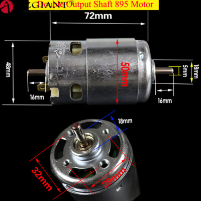 DC High Power Motor 15000RPM Dual Output Shaft 895 Motor Large Torque 12V-24V
