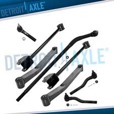Front Upper & Lower Control Arms + Tie Rods for 2007 2008-2017 Jeep Wrangler JK