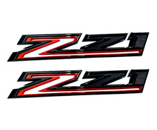 New 2pc 2019-2025 Chevy Silverado Z71 4x4 Emblem Fender Letter Badge Gloss Red