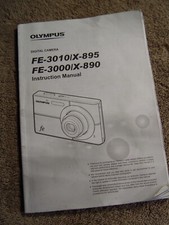 Olympus FE-3010 / FE-3000 x-895 x-890 Instruction Manual Free Ship Snail Mail