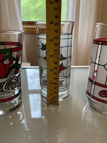 Juego de 3 vasos vintage de vidrio de vacaciones estilo Coca Cola Tiffany - Imagen 13 de 14