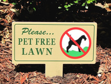 Pet Free Lawn  Curb Your Pet  No Dog Poop Or Pee  No Dog Pooping Yard Sign