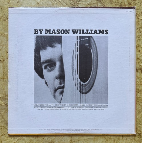 Music By MASON WILLIAMS 1969 WB WS 1788 Pitman Pressing LP Vinyl Record VG+/VG - Imagen 2 de 5