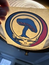 Grateful Dead vtg Inside Window sticker 80s 90s Rare Decal Steal Face Mushroom