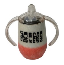 Baby Toddler "MINI" Sparkle Glitter Stainless Steel Sippy Cup Tumbler w/Handles