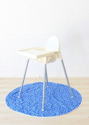 MR THEO 100cm messy splat mat - feeding high chair - waterproof machine washable