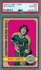 1972/73 O-Pee-Chee Hockey PSA 10 Gem Mint #23 Rick Smith Pop 2