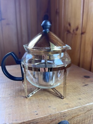 HARIO tea pot Gold Tone Top