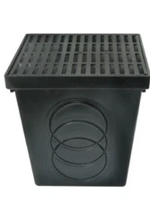 Polylok 12” x 12” Square Catch Basin with Grate Cover