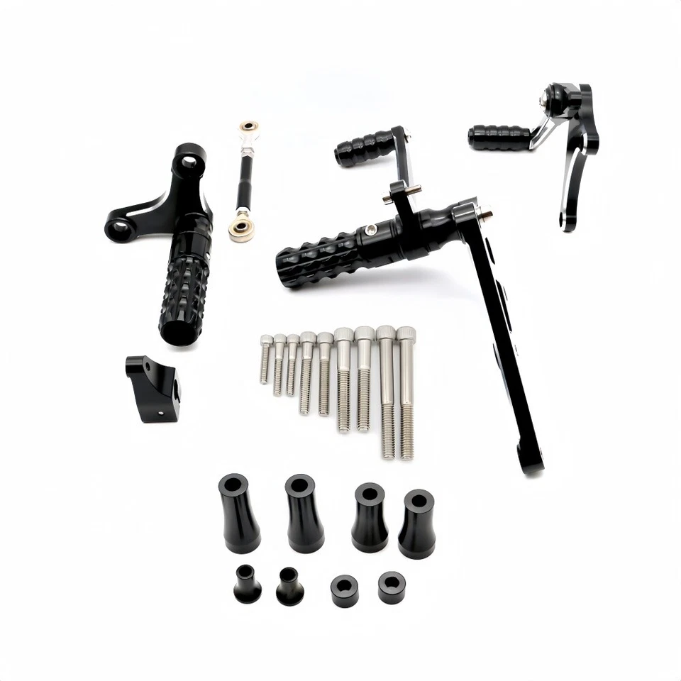 For Harley Sportster SuperLow 1200T Rear Controls Foot Peg Levers Linkages Black - Image 2 of 4