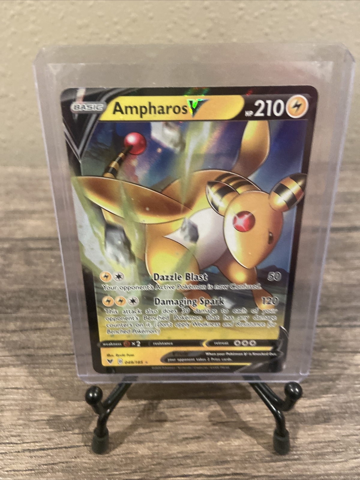Pokémon TCG Ampharos V Vivid Voltage 049/185 Holo Ultra Rare, NM!