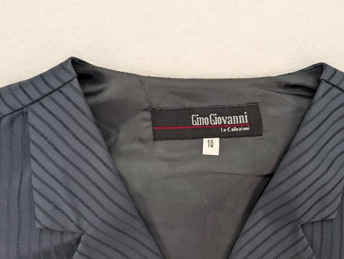 Gino Giovanni Boy's Suit Vest Size 10 Gray Pinstripe Waistcoat - Picture 3 of 10