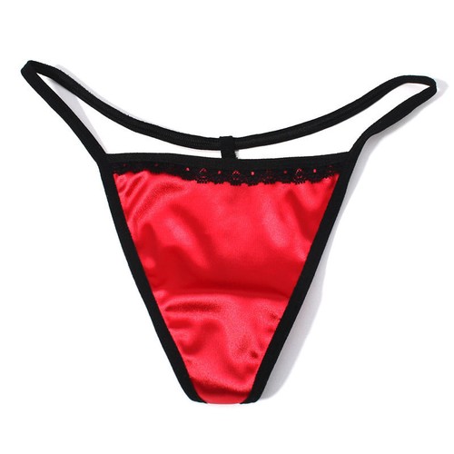 Womens Satin Micro Thongs Low-rise Bikini Tanga Panty T-back G-string Underwear - Picture 12 of 17