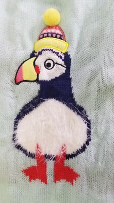 New Top Paw Outerwear Blue Penguin Dog Sweater Large Soft Stretch