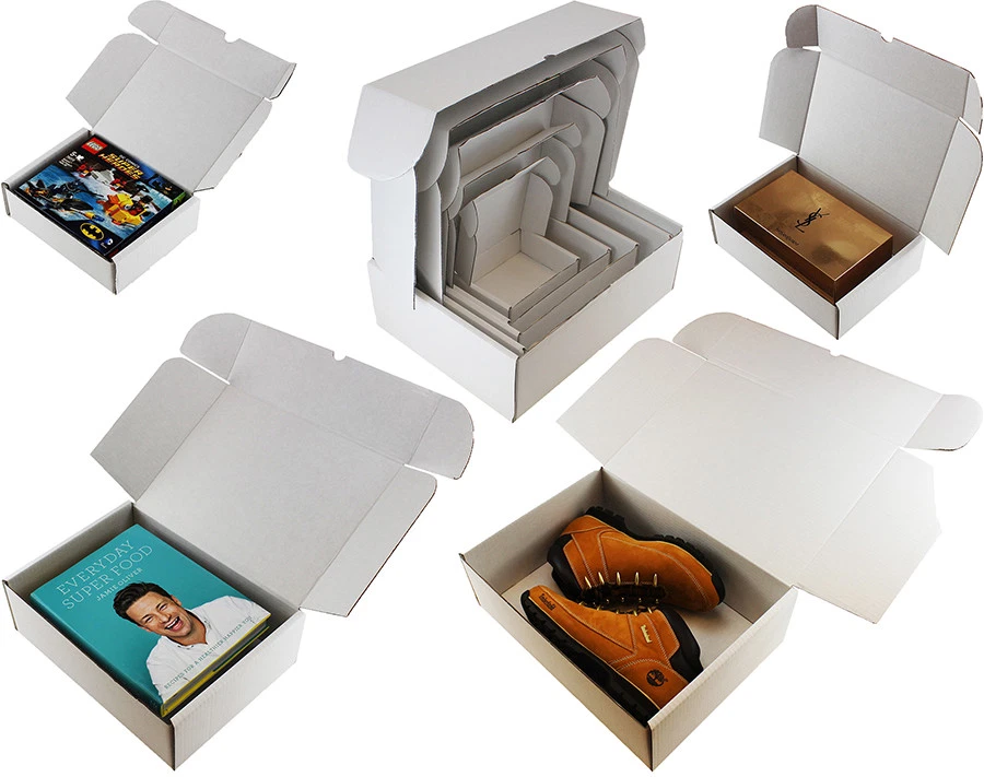 WHITE OR BROWN SHIPPING CARDBOARD BOXES POSTAL MAILING GIFT PACKET SMALL PARCEL - Image 3 of 4