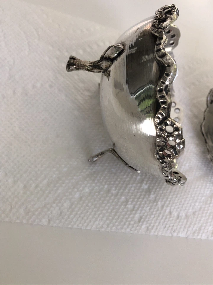 Juego de platos/tazones de plata persa vintage con sello 800 Foto 4 de 4