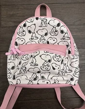 Peanuts Snoopy Pink and White Mini Backpack | Exclusive Edition Snoopy Backpack