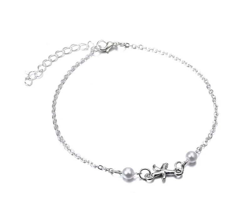 Unique Starfish & Pearl Deco Party Wear Women's Bracelet In 935 Argentium Silver - Image 4 of 4