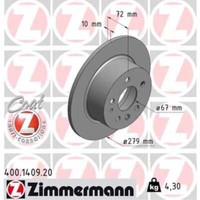 Zimmermann 2X Bremsscheibe Hinten Ø279 Mm Voll FüR Mercedes-Benz Sl R107 280