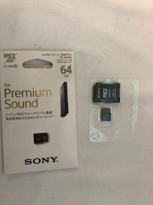 Sony micro SDXC 64GB CLASS10 for Premium Sound SR-64HXA Japan USED 