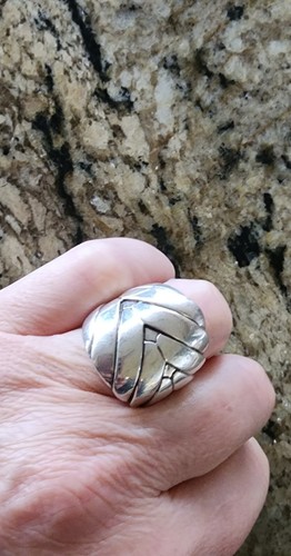 John Hardy Size 7 Beautiful WIDE Dimensional Ring SO PRETTY! HEAVY 16.7 Grams! - Picture 12 of 17