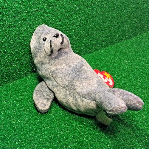 NUEVO Juguete de peluche Ty Beanie Baby resbaladizo The Seal retirado - MWMT - Envío gratuito - Imagen 3 de 12