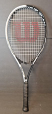 Wilson Tour Slam Tennis Racket Power Strings Top Shock Pads 4 1/2" White Black
