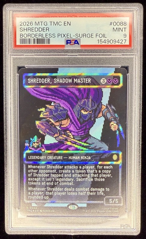 Magic Shredder Shadow Master Foil Borderless Rare Ninja TMNT PSA 9