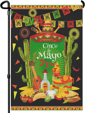 Cinco De Mayo Garden Flag 12X18 Inch Vertical Double Sided Festive Fiesta Party