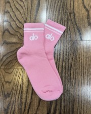 ALO UNISEX HALF-CREW THROWBACK SOCKS 1 pair brand new