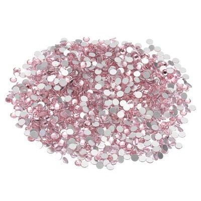 SS12/1440 Stück Glasperlen, Strass für künstlichen Diamanten, hellrosa