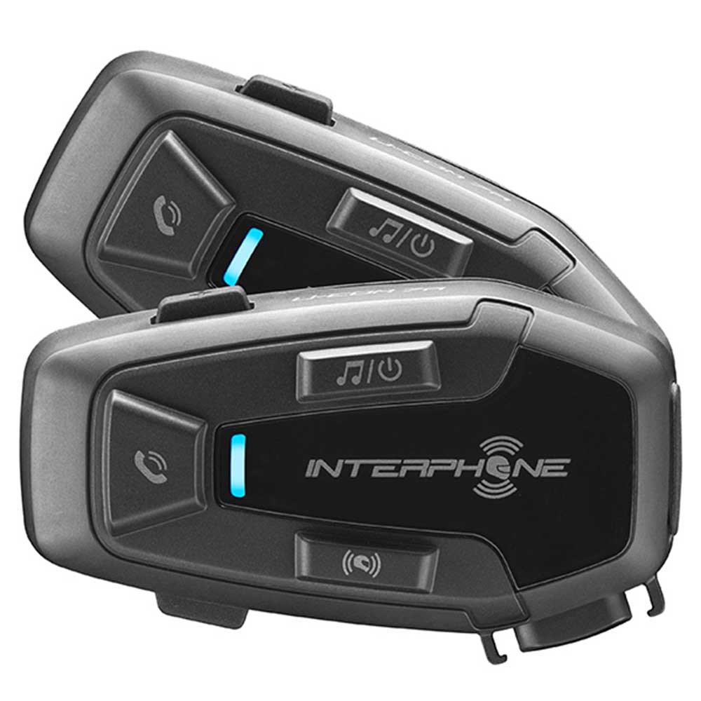 INTERPHONE UCOM7R TWIN PACK BLUETOOTH MOTORCYCLE BIKE HELMET INTERCOM HEADSET