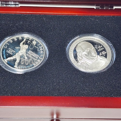The Benjamin Franklin 300th Anniversary Proof Silver Dollars - Picture 3 of 13