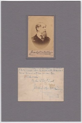 Dickens, Charles (Writer) - Autograph letter signed matted with cdv-photograph