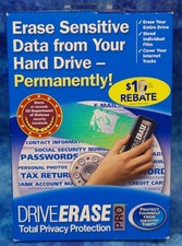 NOVA DriveErase Pro Total Privacy Protection Erase Hardrive Data Boot CD Windows