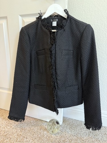 Black Tweed Blazer Jacket - Size 4 - NWOT! - Picture 2 of 6