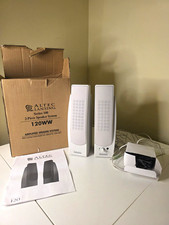 Altec Lansing 120 2.0 Wired Computer Speakers 3.5mm Volume/Headphone Jack White