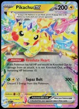 Carta Pokemon Pikachu ex 057/217 Doppia Rara Eroi Ascesi Holo Near Mint