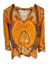 J. Mclaughlin Womens Lightweight Popover Sweater Size Medium Floral Preppy Top