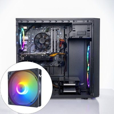 12cm Quiet Cooling Fan High Airflow 45CFM Color Light For PC Case Quiet Operate