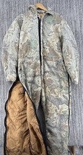 Vintage Insulated Coveralls Advantage Camo Hunting Made In USA Men s Medium