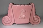 Early Unmarked McCoy Pottery Pink Planter MCM Art Deco Swirls & Curls EUC