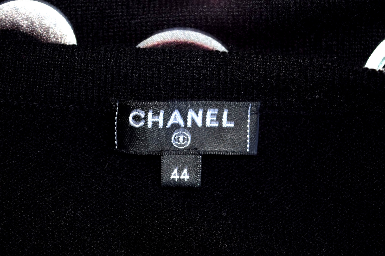 CHANEL BLACK SHORT SLEEVES CASHMERE CREW NECK DRESS SZ 44  # P43319k04446 thumbnail 15