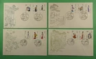 DR WHO 1981 CHINA PRC 4 FDC 12 BEAUTIES OF JINLING COMBO NATIONAL COSTUME R64463