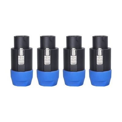 4 Packs NL8FC 8 Pole Speaker Speakon Cable Connector Compatible Neutrik Adapter