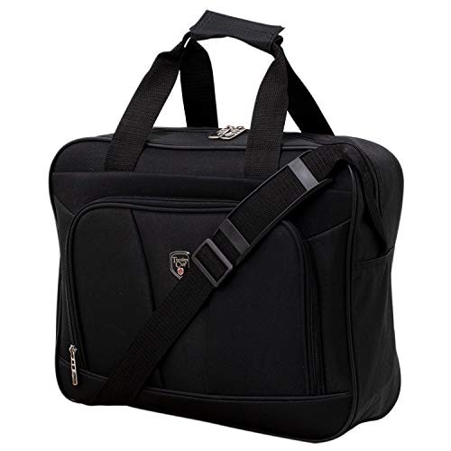TRAVELERS CLUB BOWMAN EXPANDABLE LUGGAGE 3-PIECE SET (DOPP/TOTE/20) BLACK